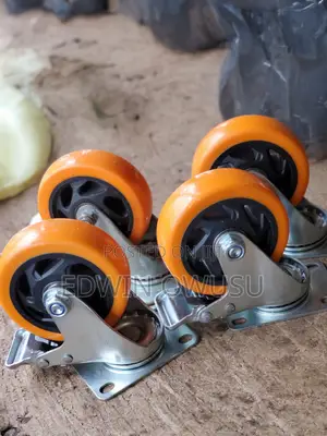4 Orange Casterswheel With Brake