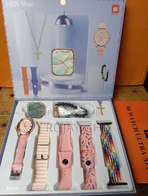 I-520 Mini Smartwatch, Quartz Watch, Bracelet, Chain- Pink