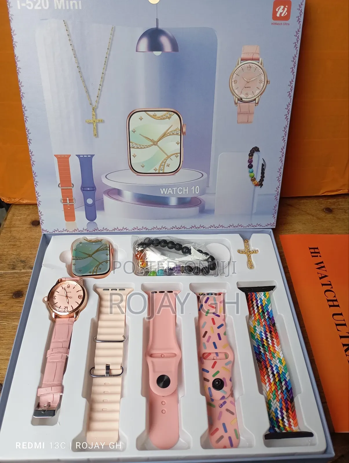 I-520 Mini Smartwatch, Quartz Watch, Bracelet, Chain- Pink