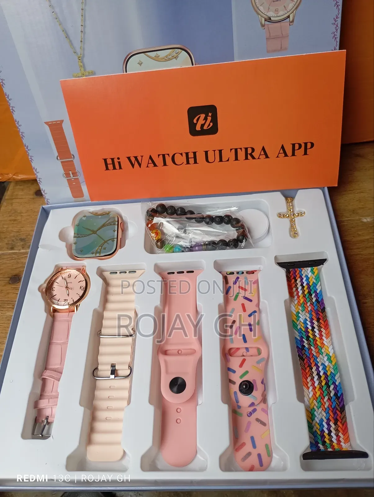 I-520 Mini Smartwatch, Quartz Watch, Bracelet, Chain- Pink