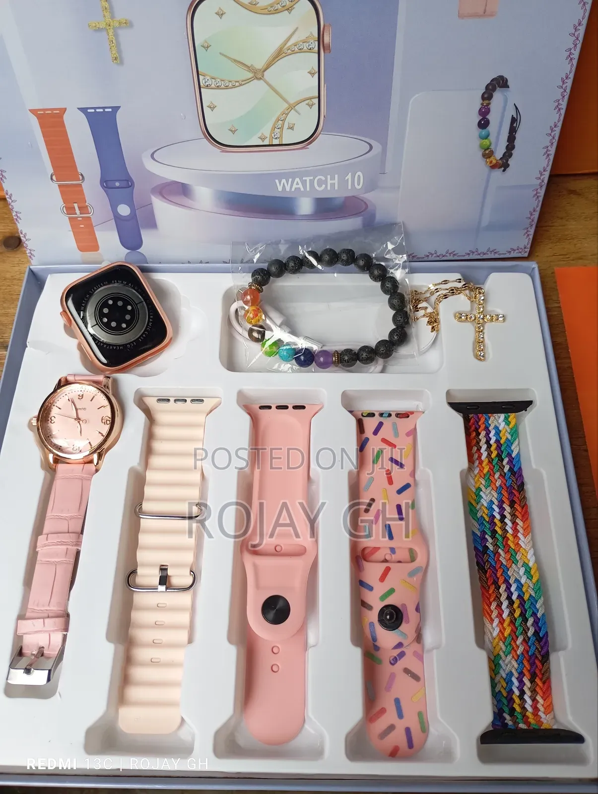 I-520 Mini Smartwatch, Quartz Watch, Bracelet, Chain- Pink