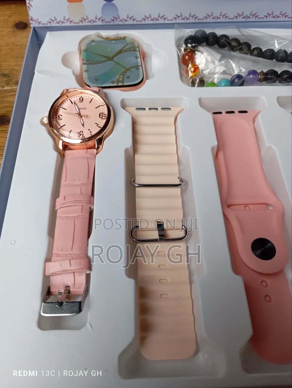 I-520 Mini Smartwatch, Quartz Watch, Bracelet, Chain- Pink