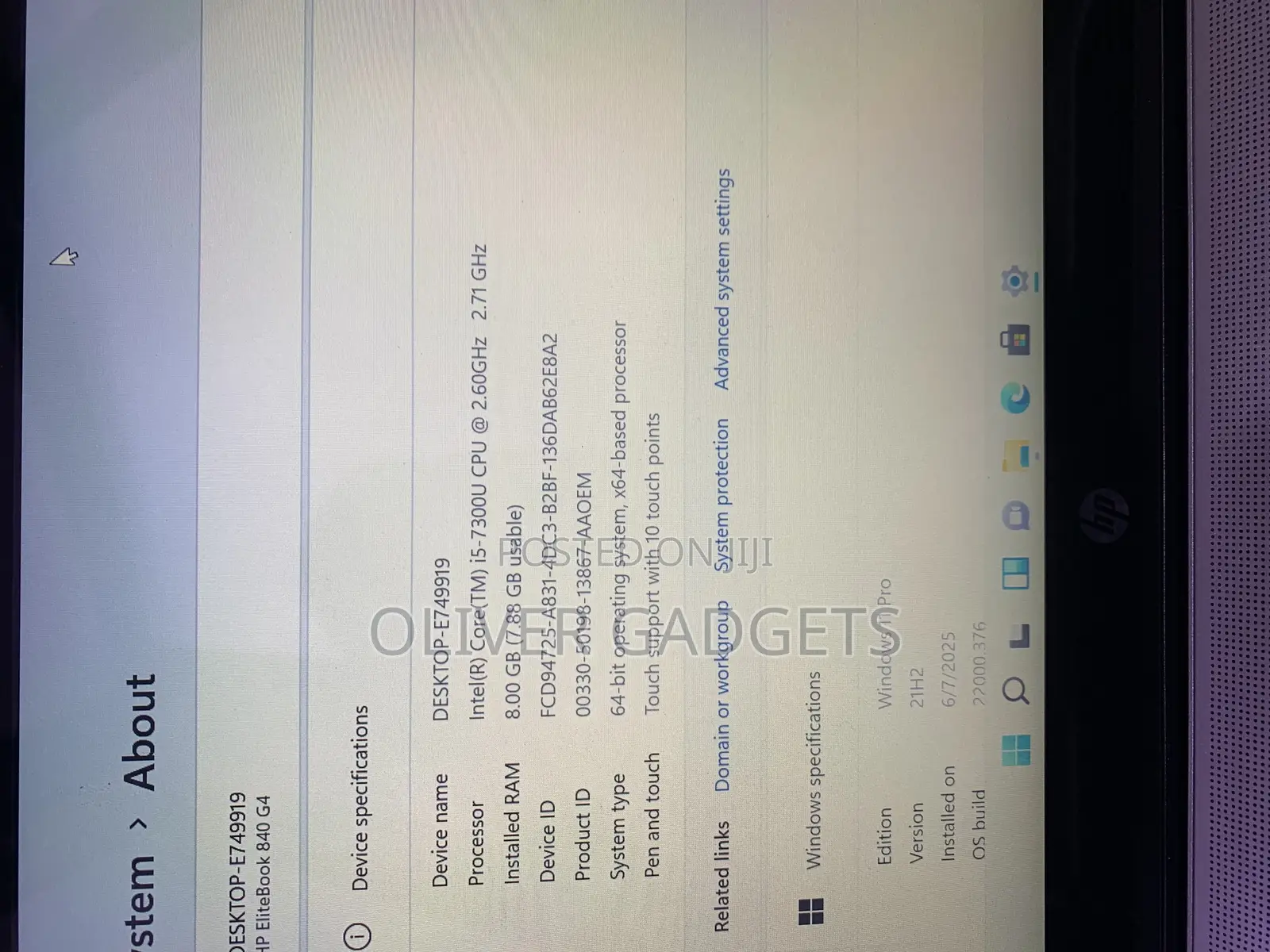 Laptop HP EliteBook 840 G3 8GB Intel Core I5 SSD 256GB