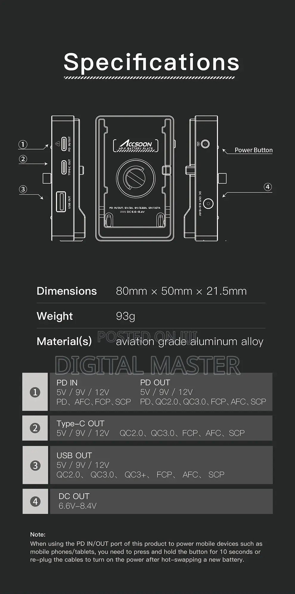 Accsoon Acc04 Np-F Battery Adapter