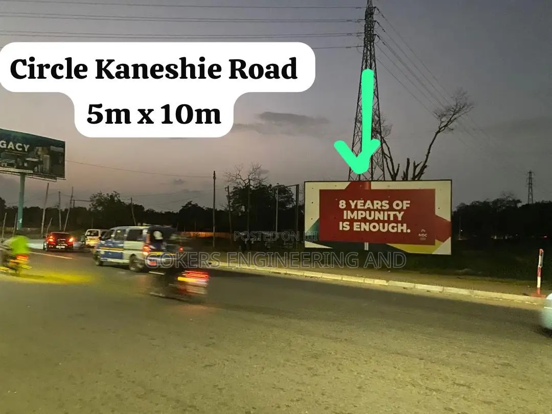 Circle Awudome 5/10 Billboard Available for Rent