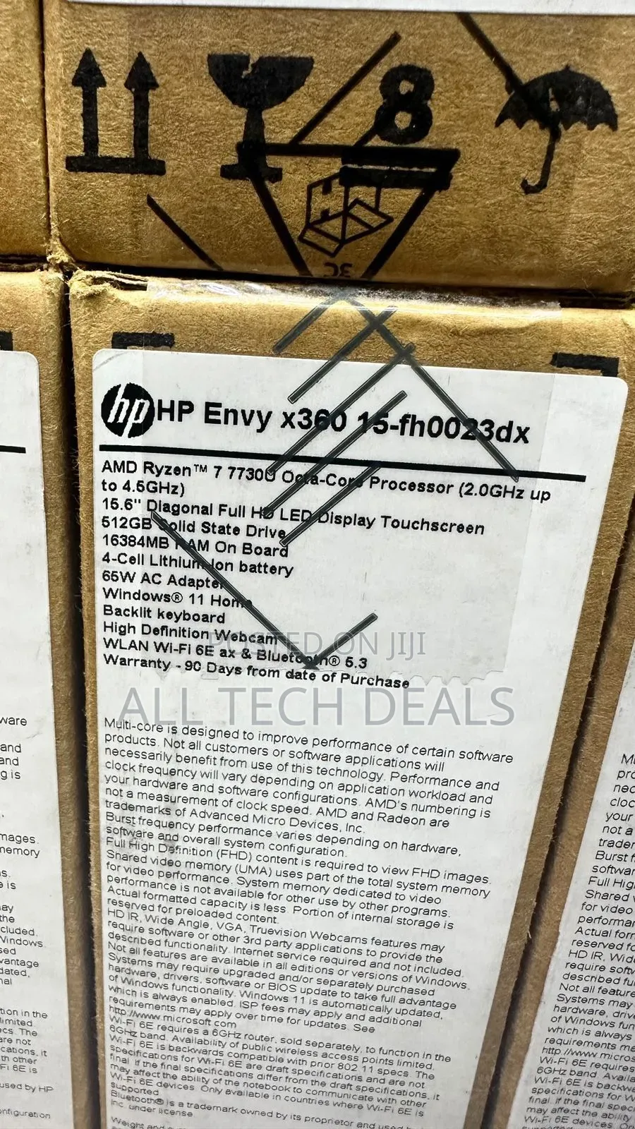 New Laptop HP Envy 15 16GB AMD Ryzen 7 SSD 512GB