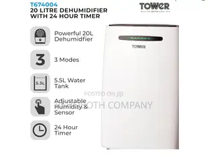 Tower 20 Litre Dehumidifier With 24 Hour Timer