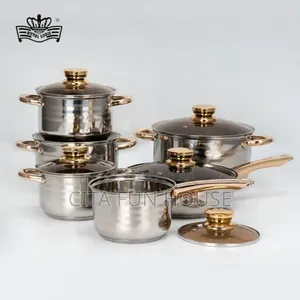 12pcs Heavy Stainless Steel Cookware Set