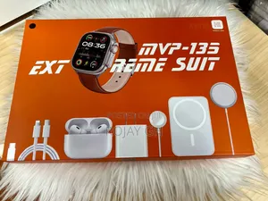 MVP Smartwatch Kit With Battery, Charger Headphones- Gold