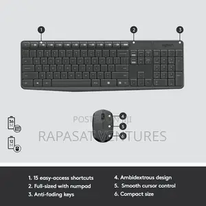 Logitech Mk235 Wireless Keyboard and Mouse Combo - Original