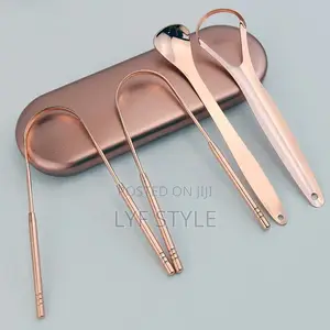 Silver Tongue Scraper (Silver) 3 in 1