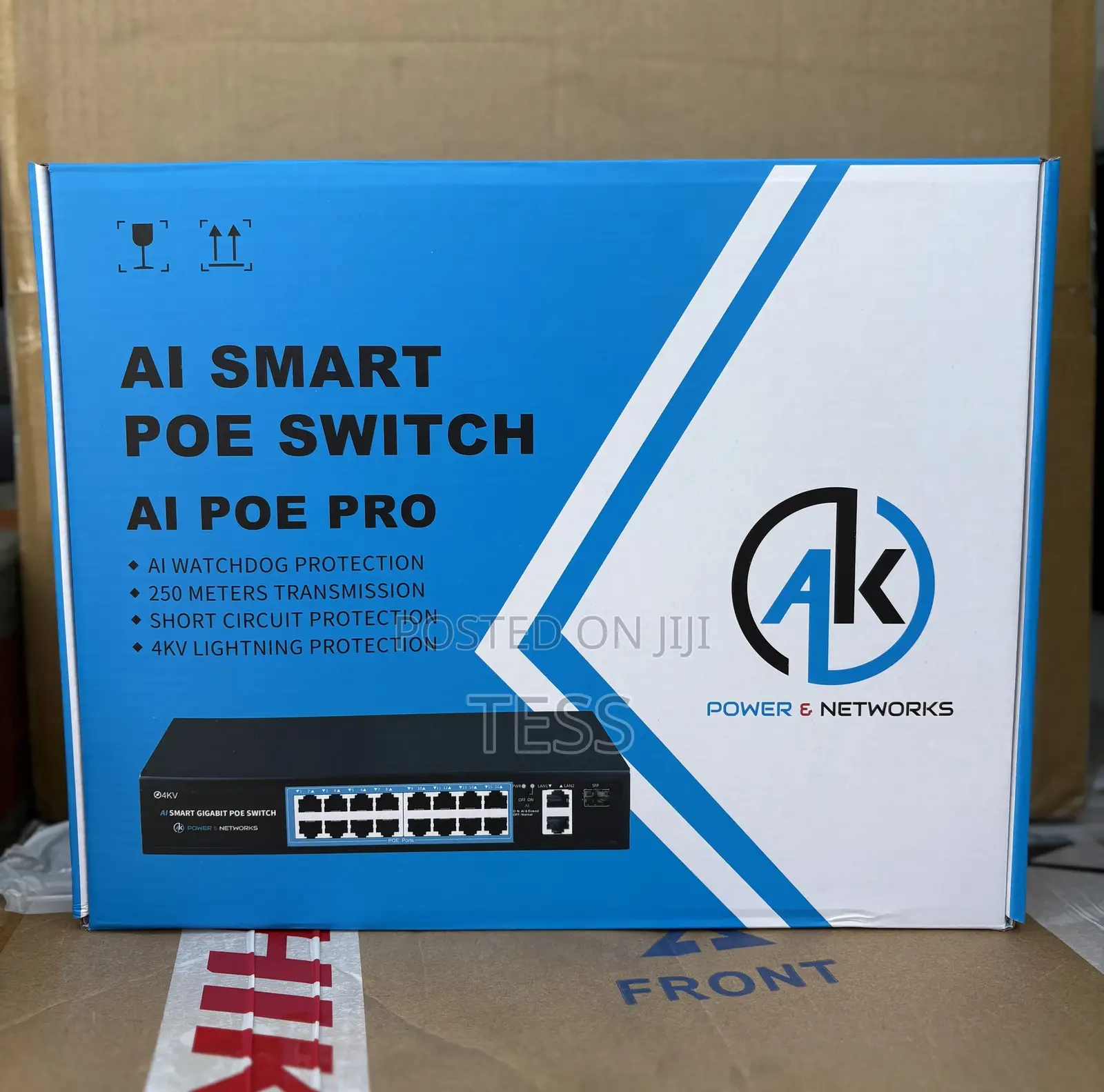 Ak 16port Poe Switch With 2uplink+1sfp 19" Rackmount
