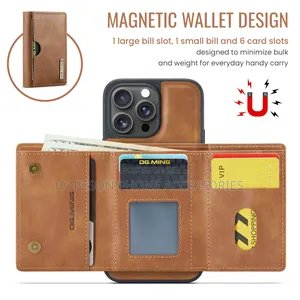 iPhone Magsafe Leather Cases With Detachable Magnetic Wallet