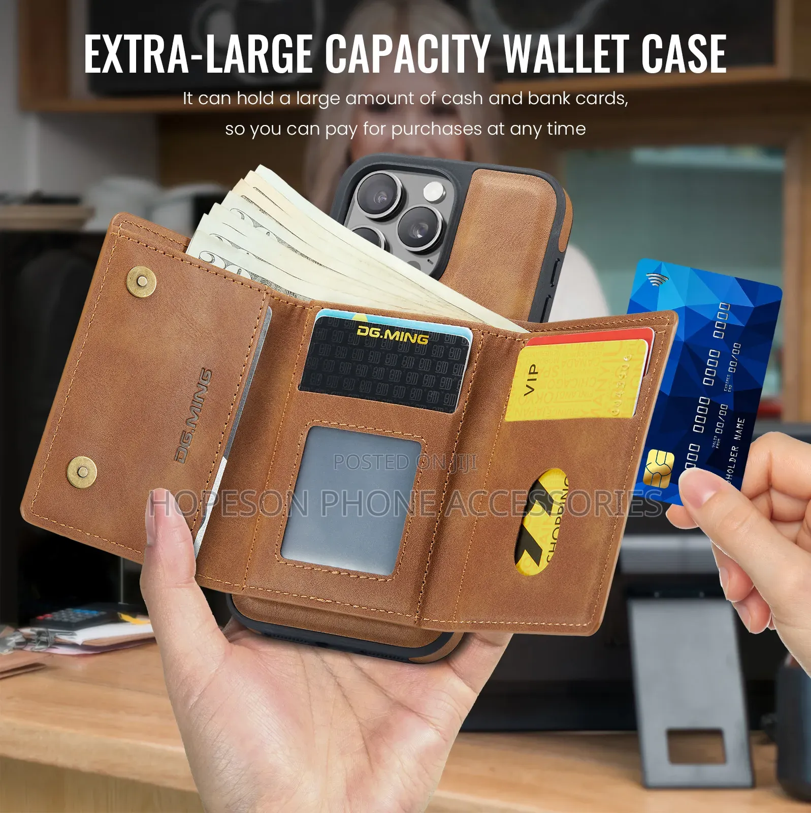 iPhone Magsafe Leather Cases With Detachable Magnetic Wallet