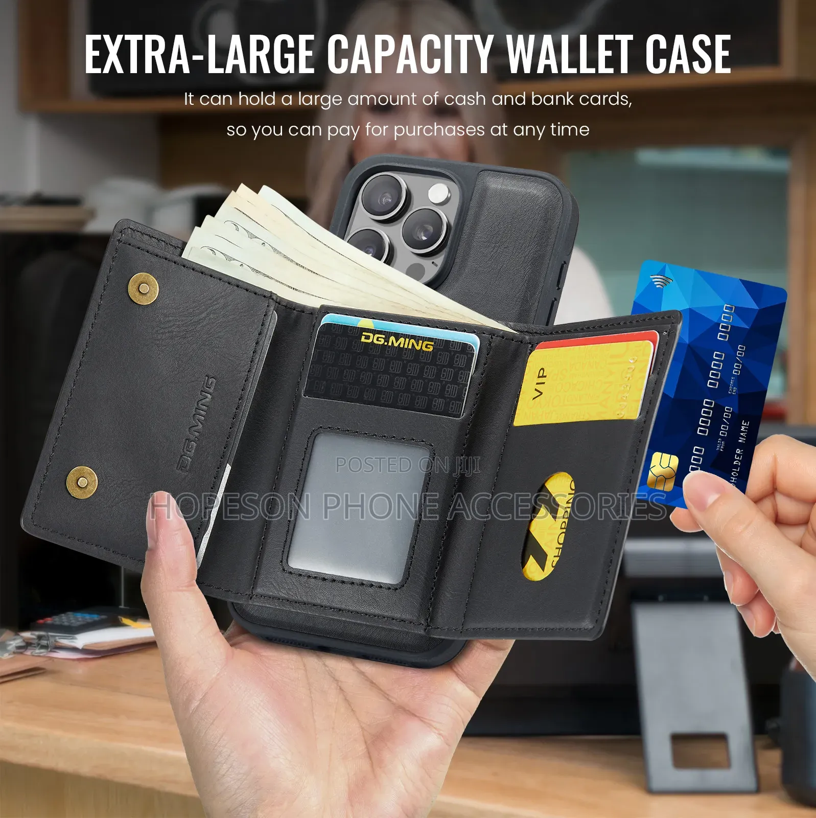 iPhone Magsafe Leather Cases With Detachable Magnetic Wallet