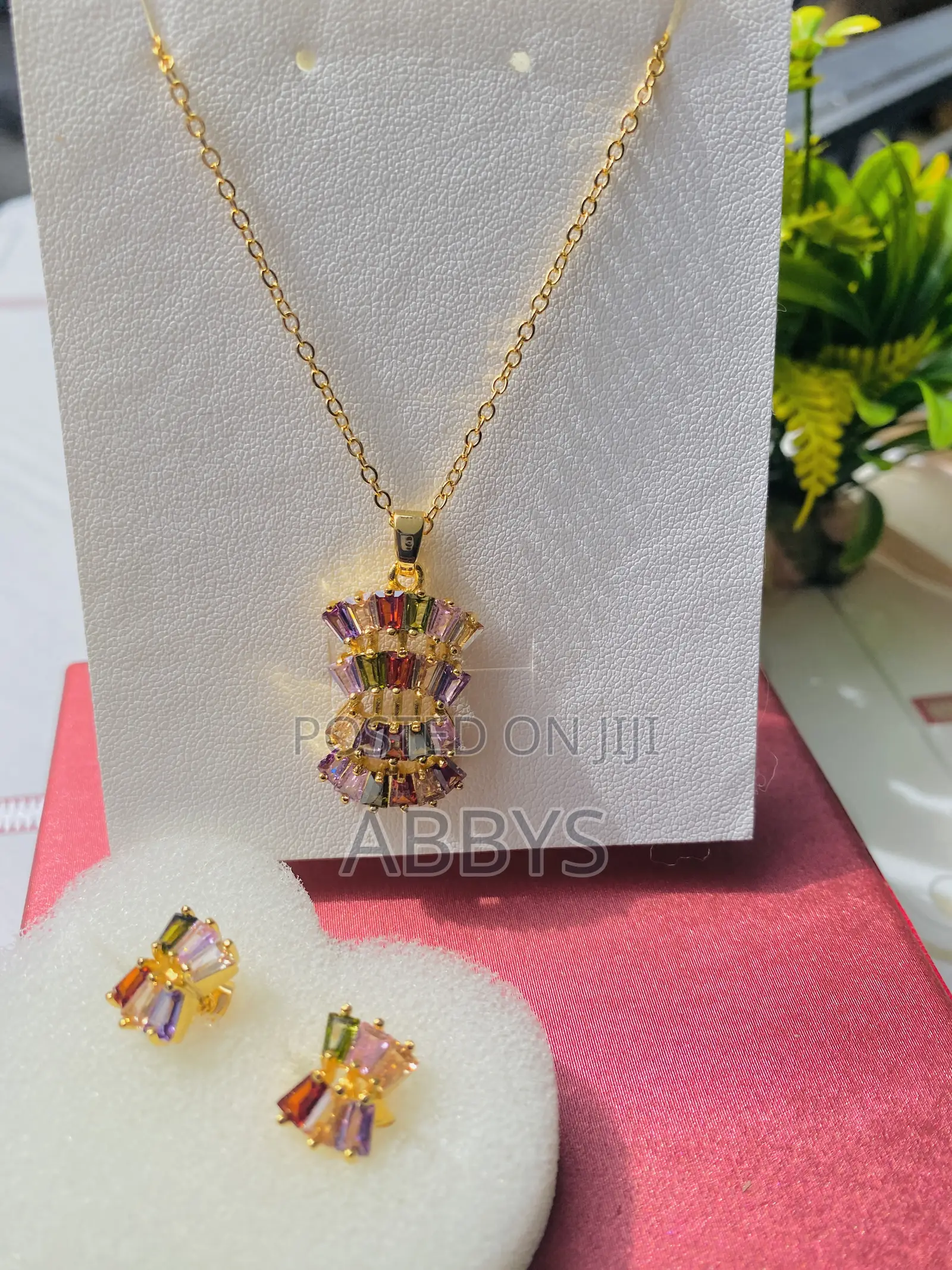 Butterfly Necklace With Earrings