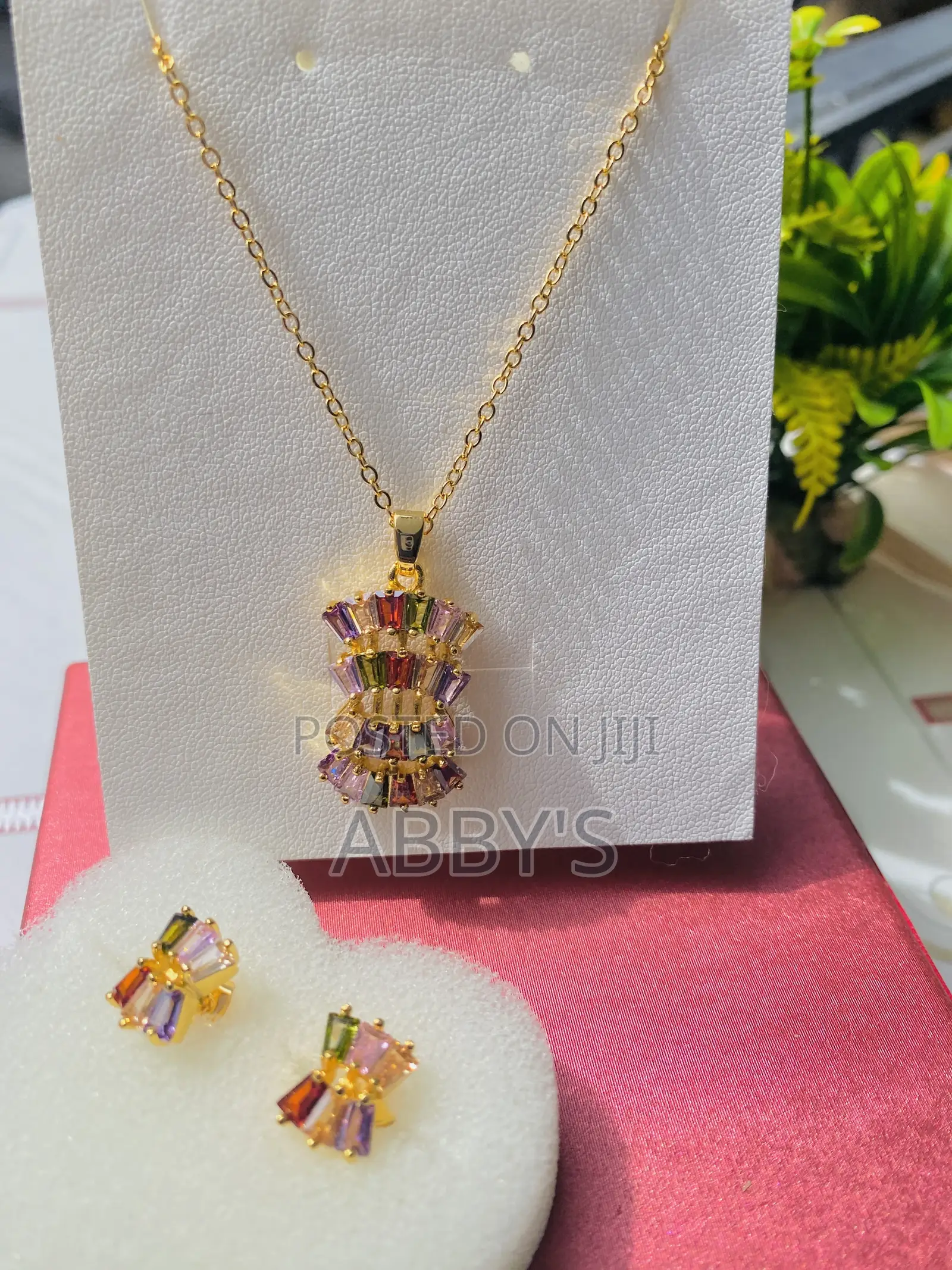 Butterfly Necklace With Earrings
