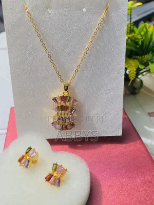 Butterfly Necklace With Earrings