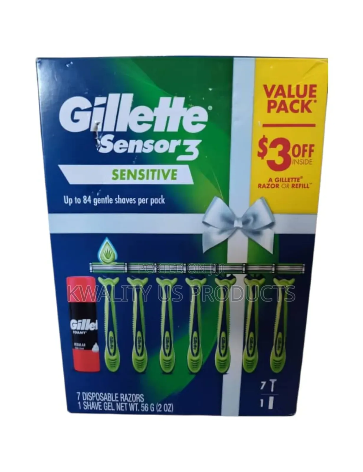 Gillette Sensor3 Sensitive Disposable Razors With Shave Gel