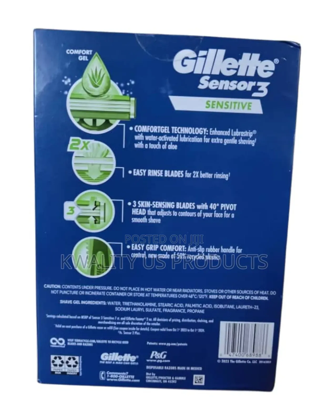 Gillette Sensor3 Sensitive Disposable Razors With Shave Gel