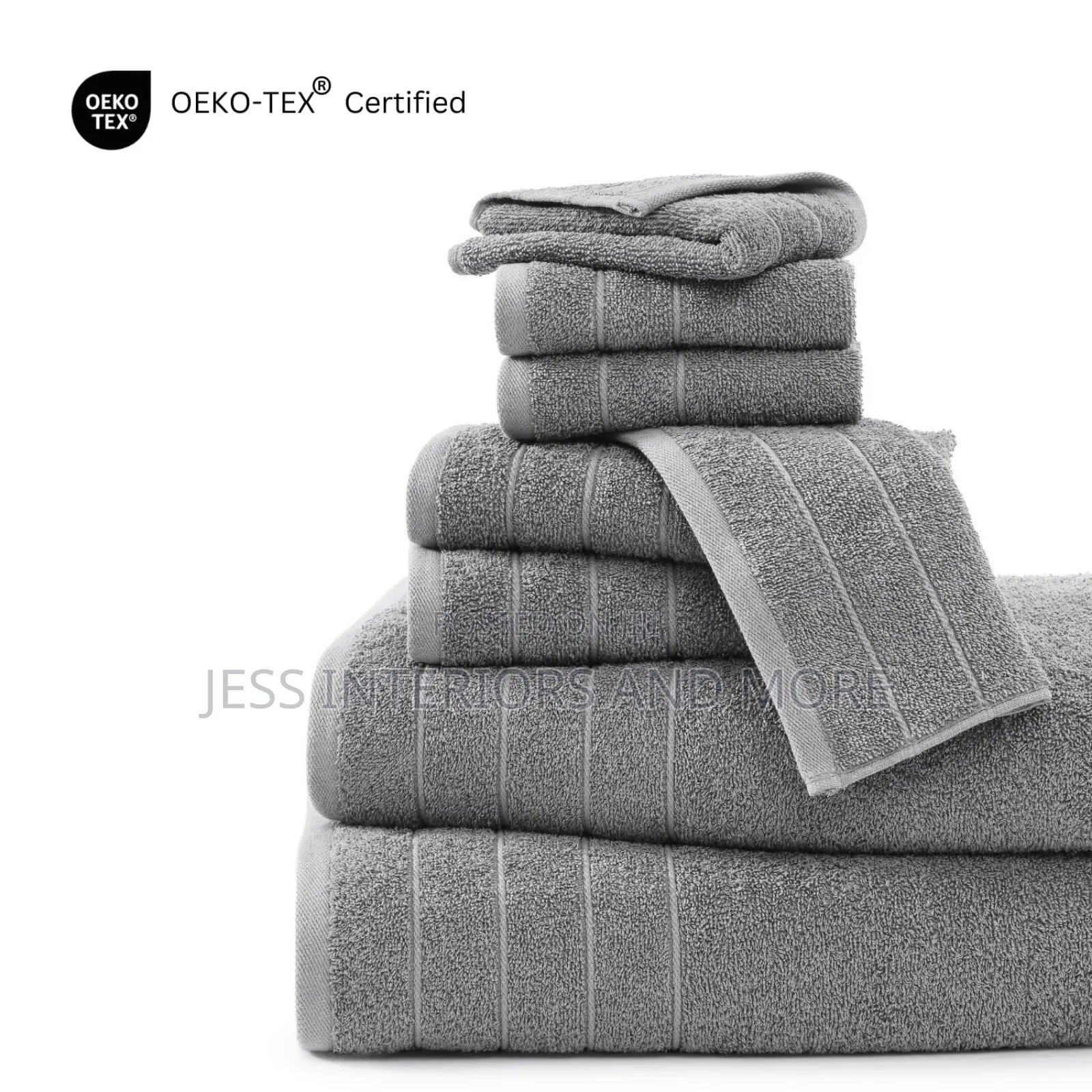 Towel Set Casa Platino 8-Piece( Grey)