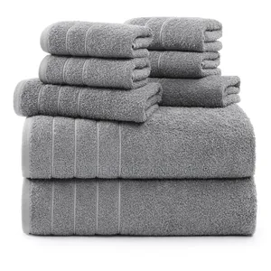 Towel Set Casa Platino 8-Piece( Grey)