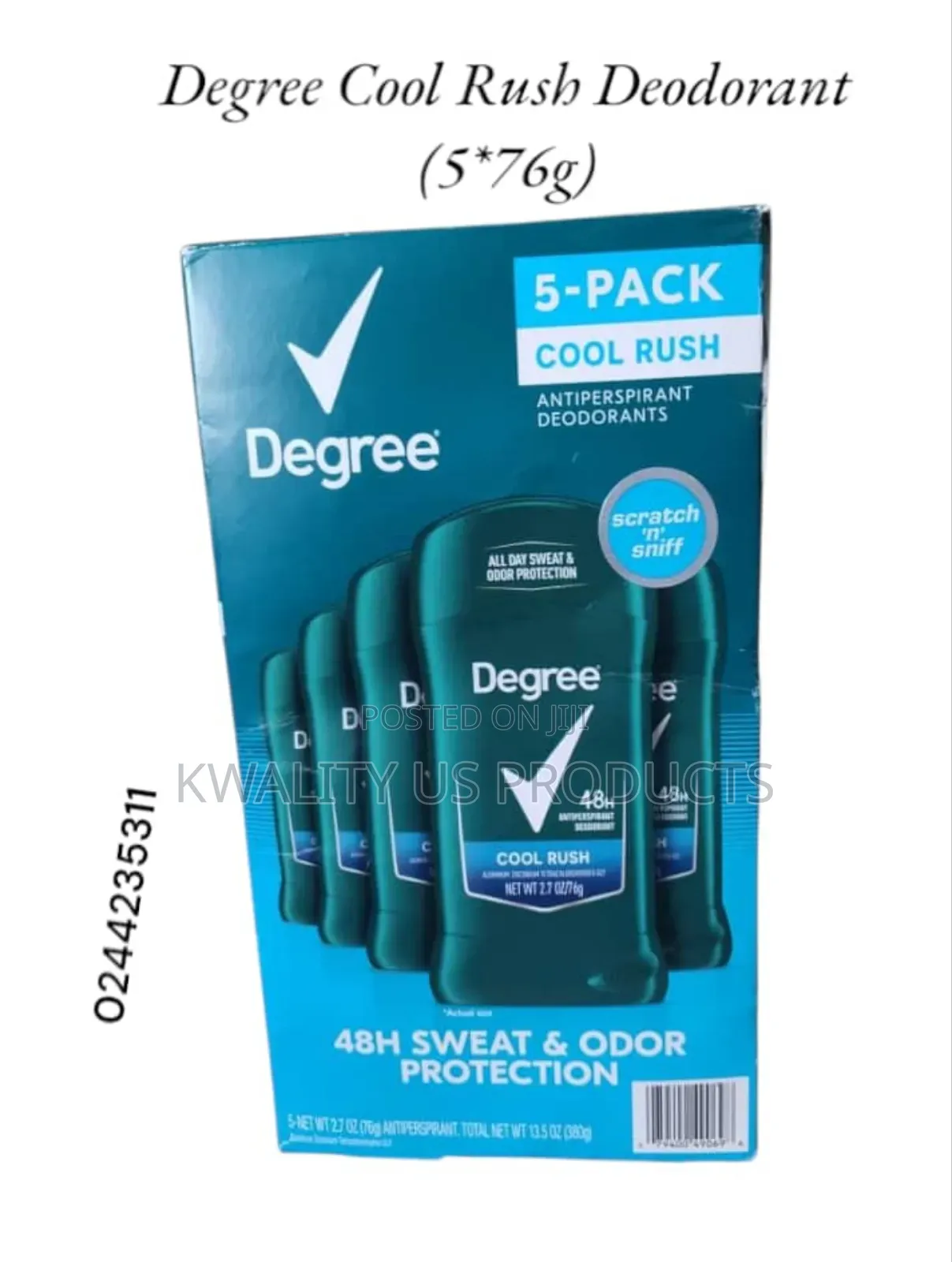 Degree Cool Rush Deodorant - 5 Pack