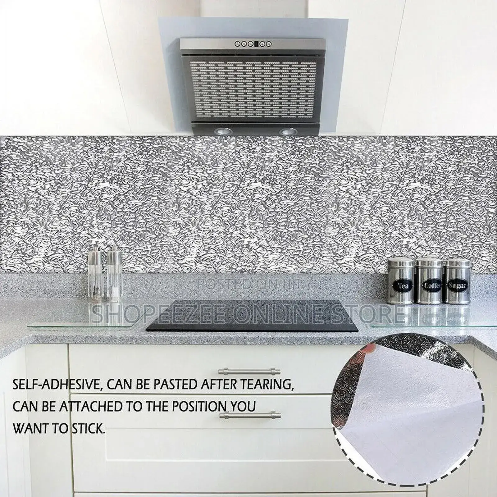 Easy Clean Peel-and-Stick Wall Sticker and Worktop Proctector