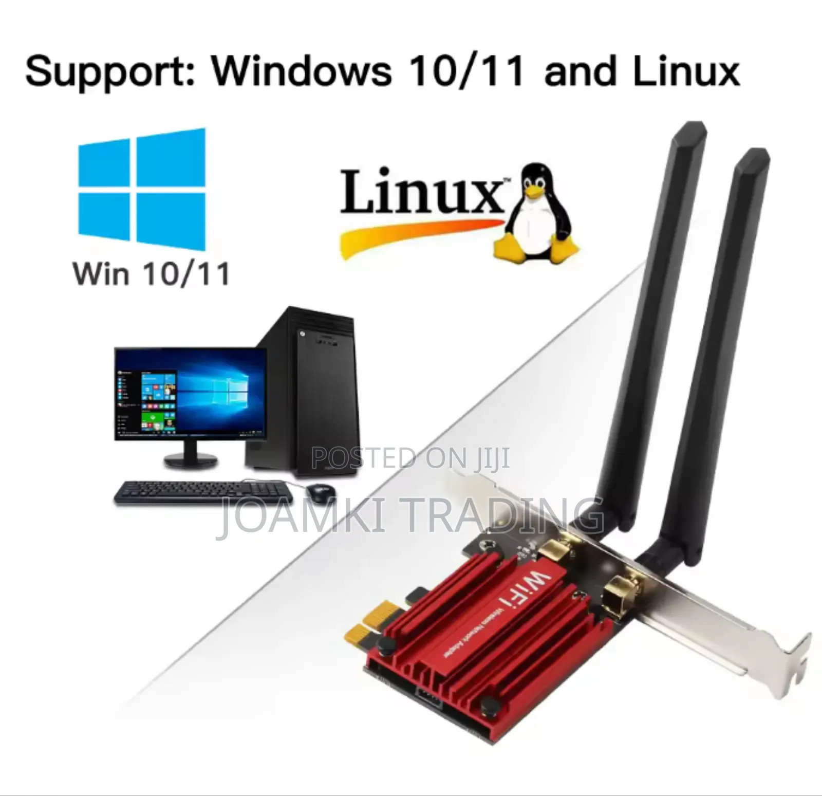 1200mps Wireless Pci-E Adapter Card + Bluetooth, 2.4ghz,5ghz