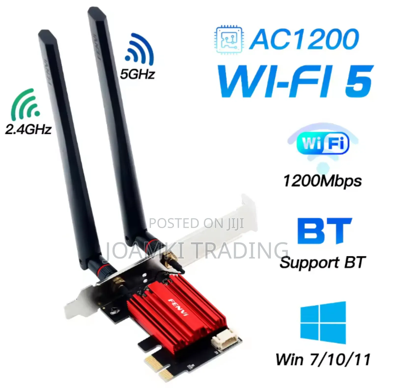 1200mps Wireless Pci-E Adapter Card + Bluetooth, 2.4ghz,5ghz