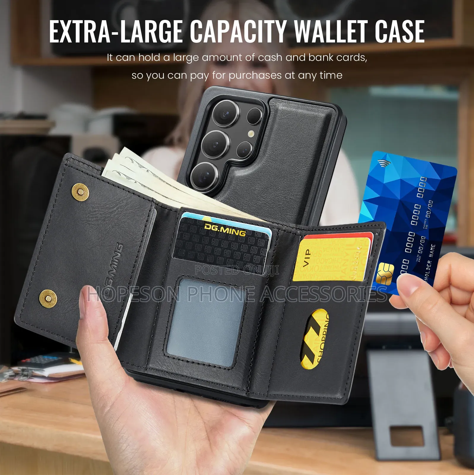 Samsung Magsafe Leather Case With Detachable Magnetic Wallet