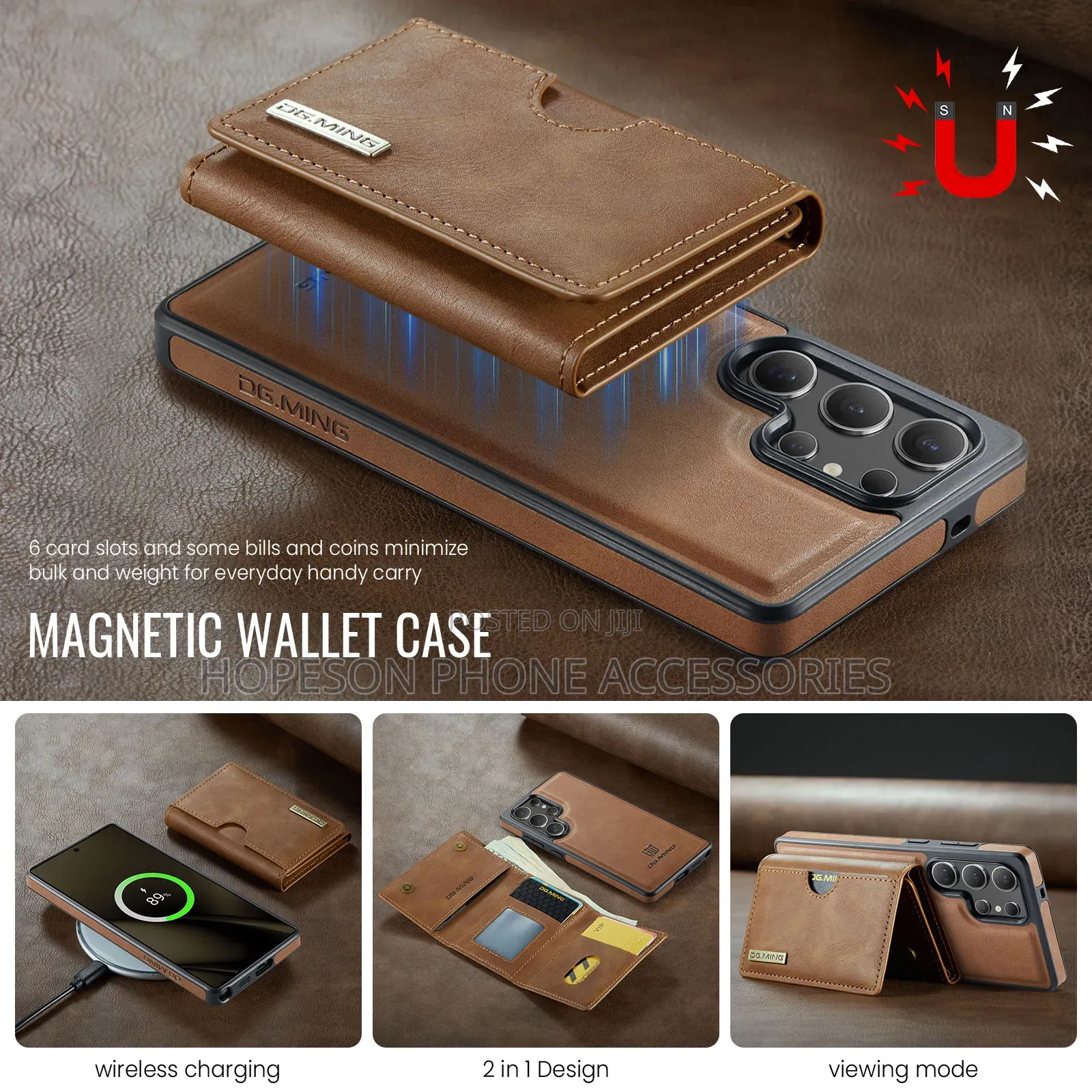 Samsung Magsafe Leather Case With Detachable Magnetic Wallet