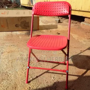 Flate Back Chair Red , White And Black