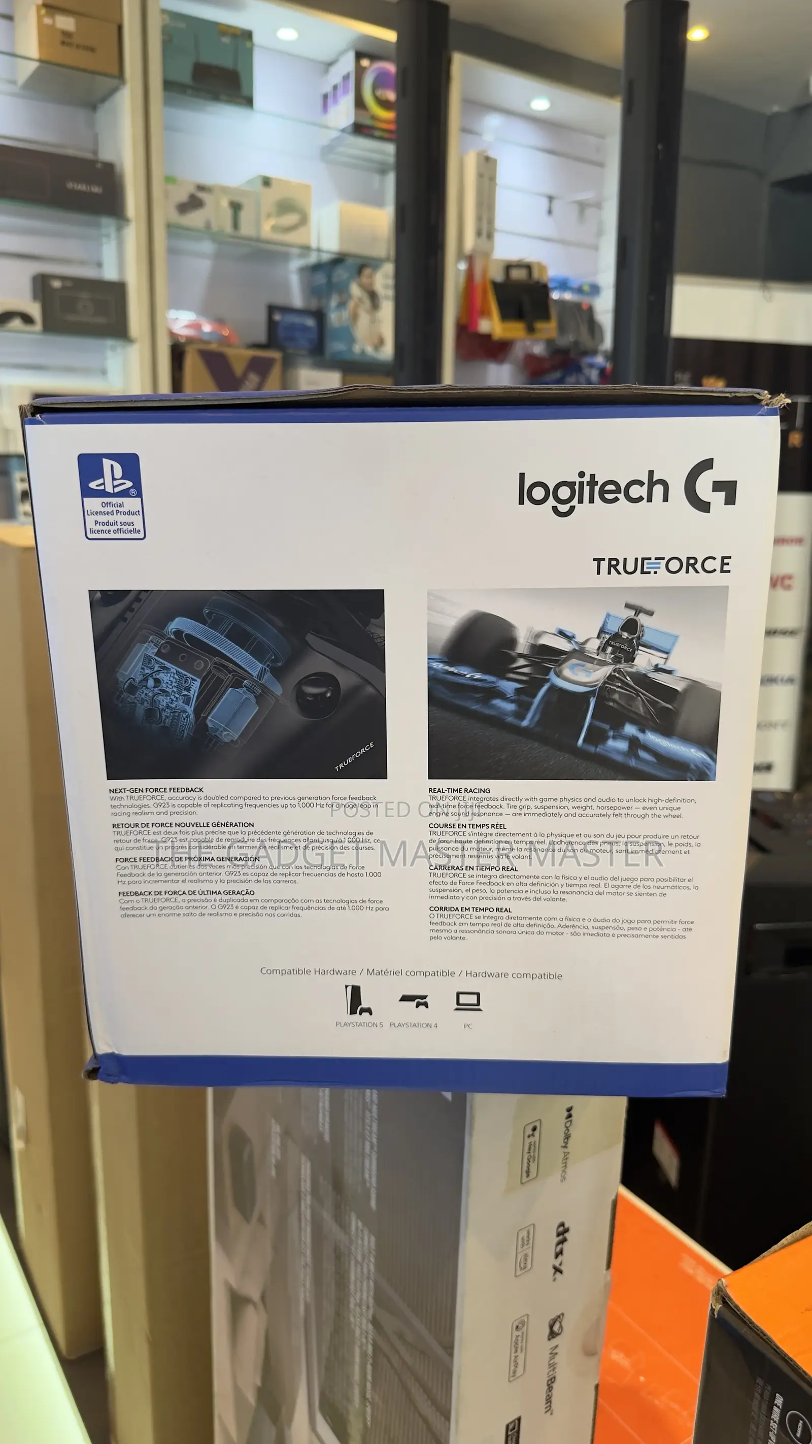 Logitech G923 Racing Wheel And Pedals -for Ps5, Ps4, Pc,Mac