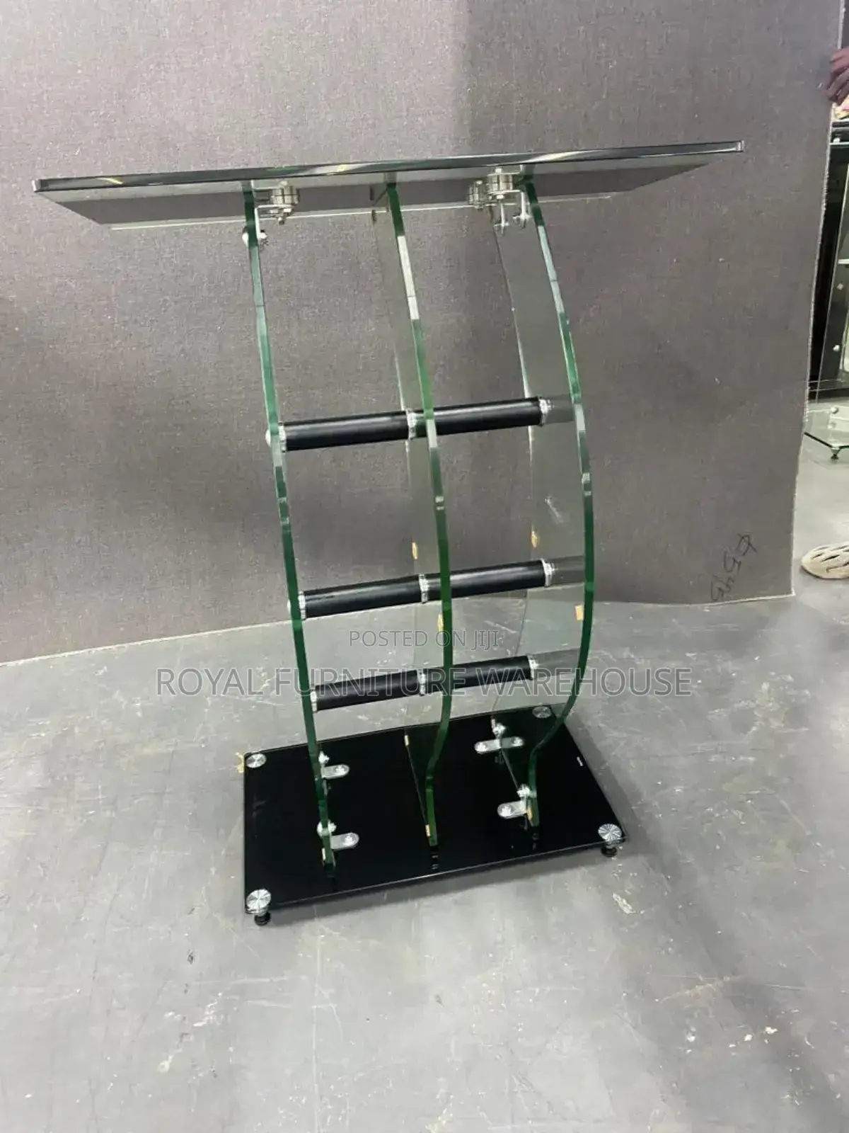 Classic Tempered Glass Preaching Pulpit