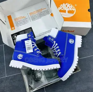 Photo - Original Timberland Boots Blue and White