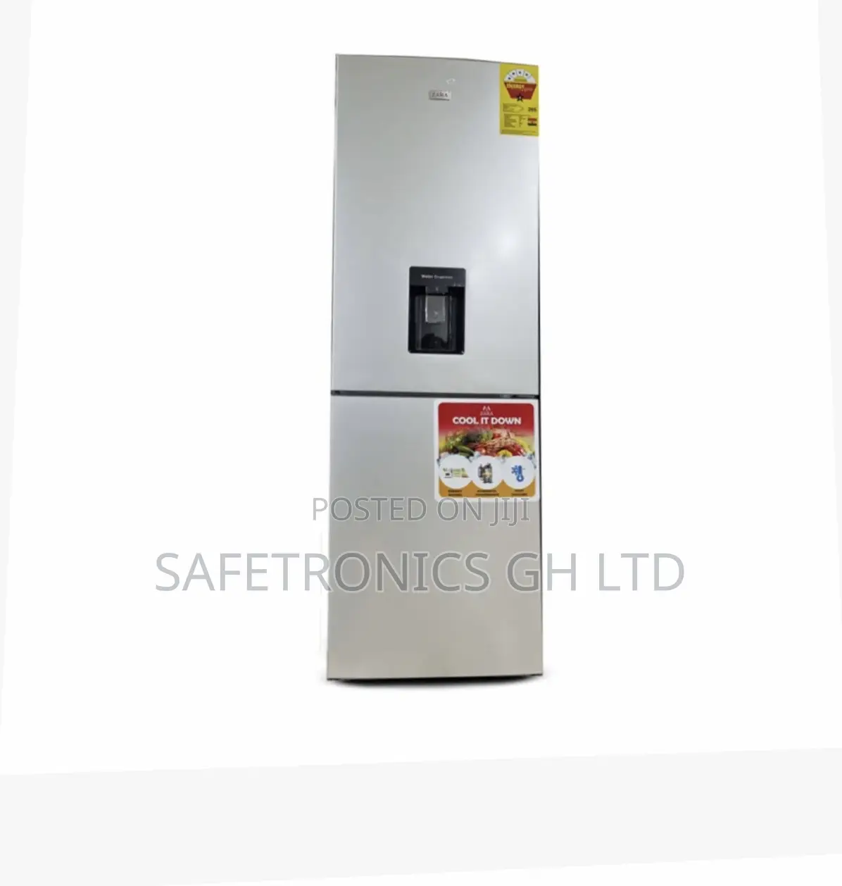 Get Classic Zara-300fl Grey Bottomfreezer 2 Doors Wd Fridge