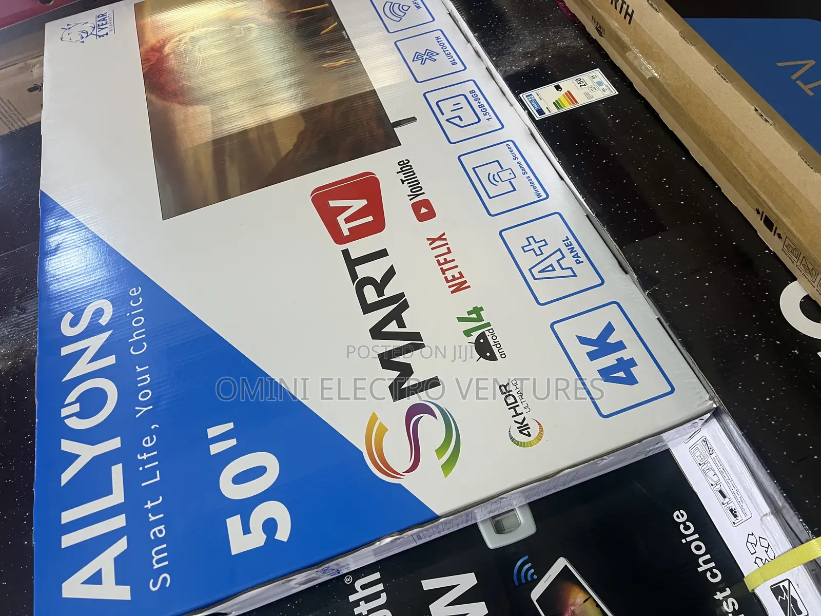 Brand New 50” Smart Uhd Ailyons Tv
