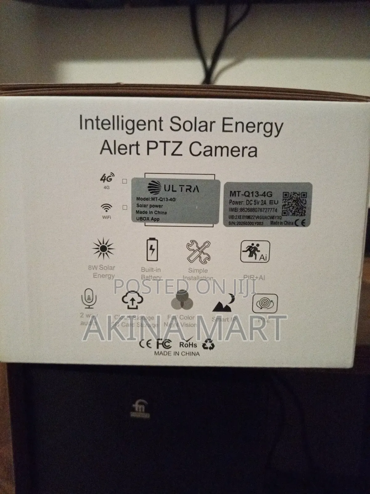 Solar PTZ Camera Single Lens Ubox App