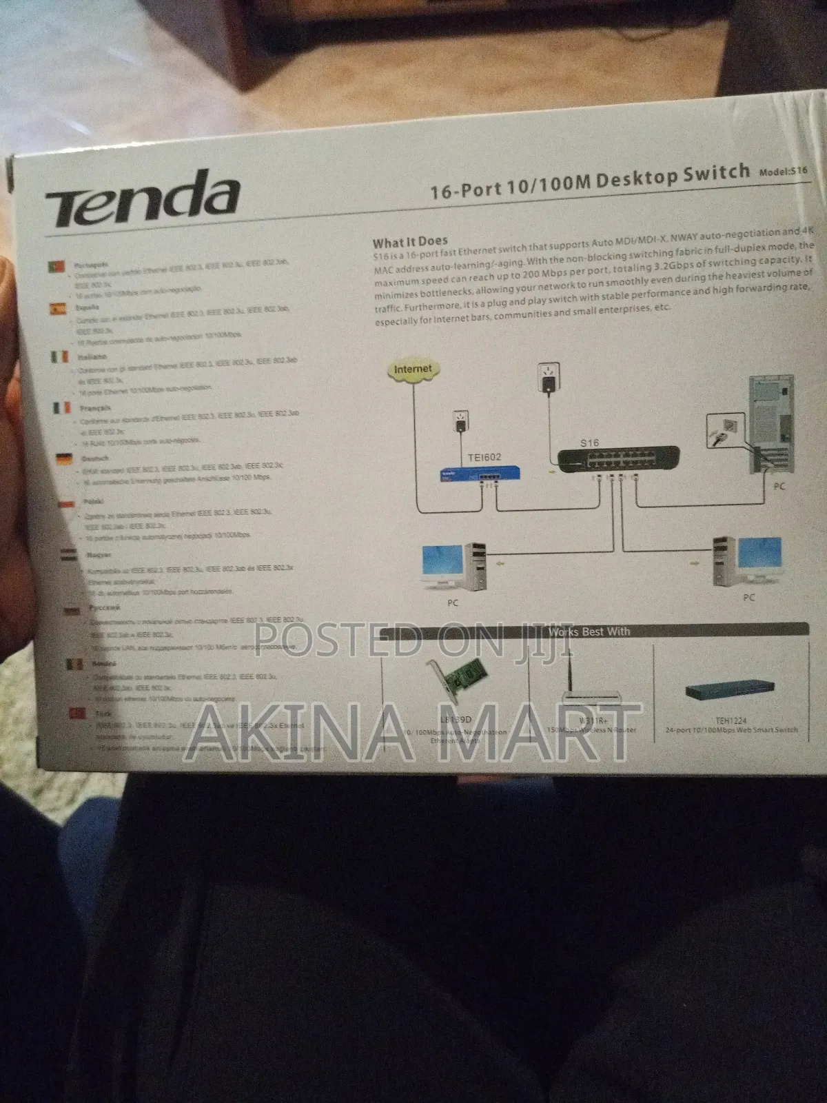Tenda 16-Port10/100m Desktop Switch