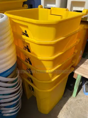 50l Yellow Pedal Dustbin – Hands-Free Waste Bin