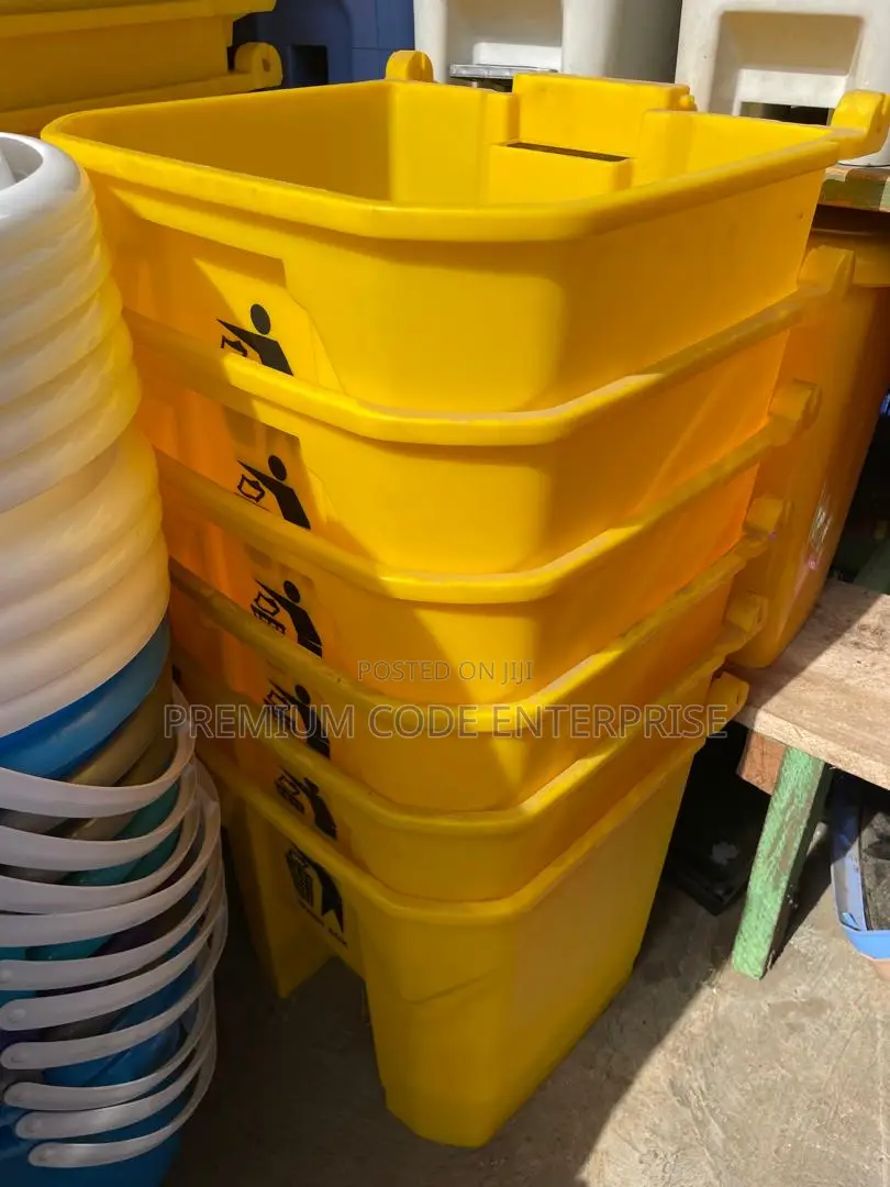 50l Yellow Pedal Dustbin – Hands-Free Waste Bin