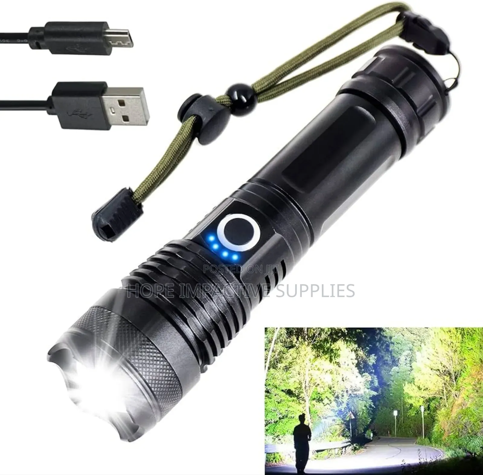 Ultra Powerful Hd Flashlight - Outdoor Long Lasting.