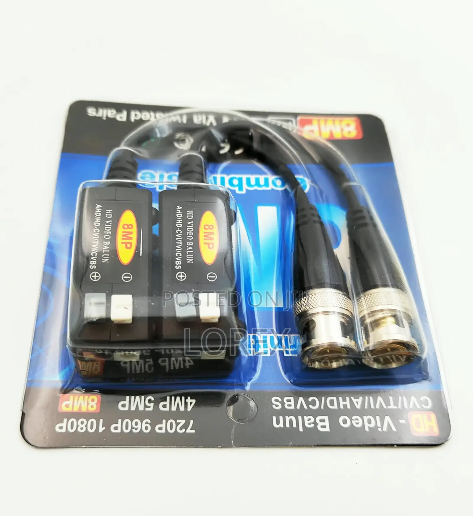 Video Balun 8mp Hd Cat5e Cat6 Cvi Tvi Ahd CVBS