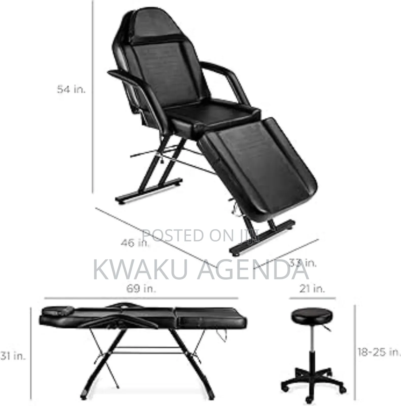 Massage Bed With Stool