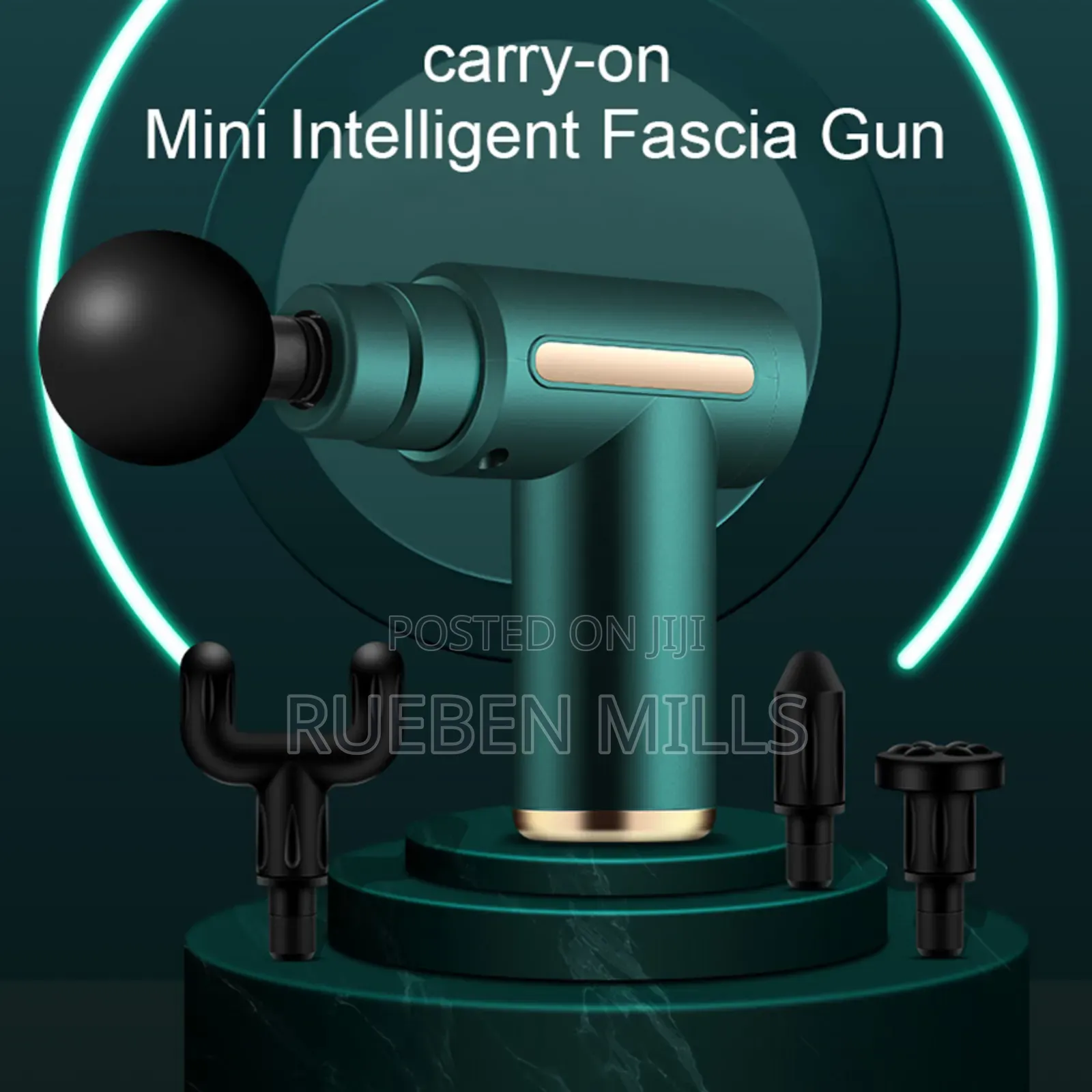 Green Rechargeable Smart Fascial Deep Tissue Massage Gun