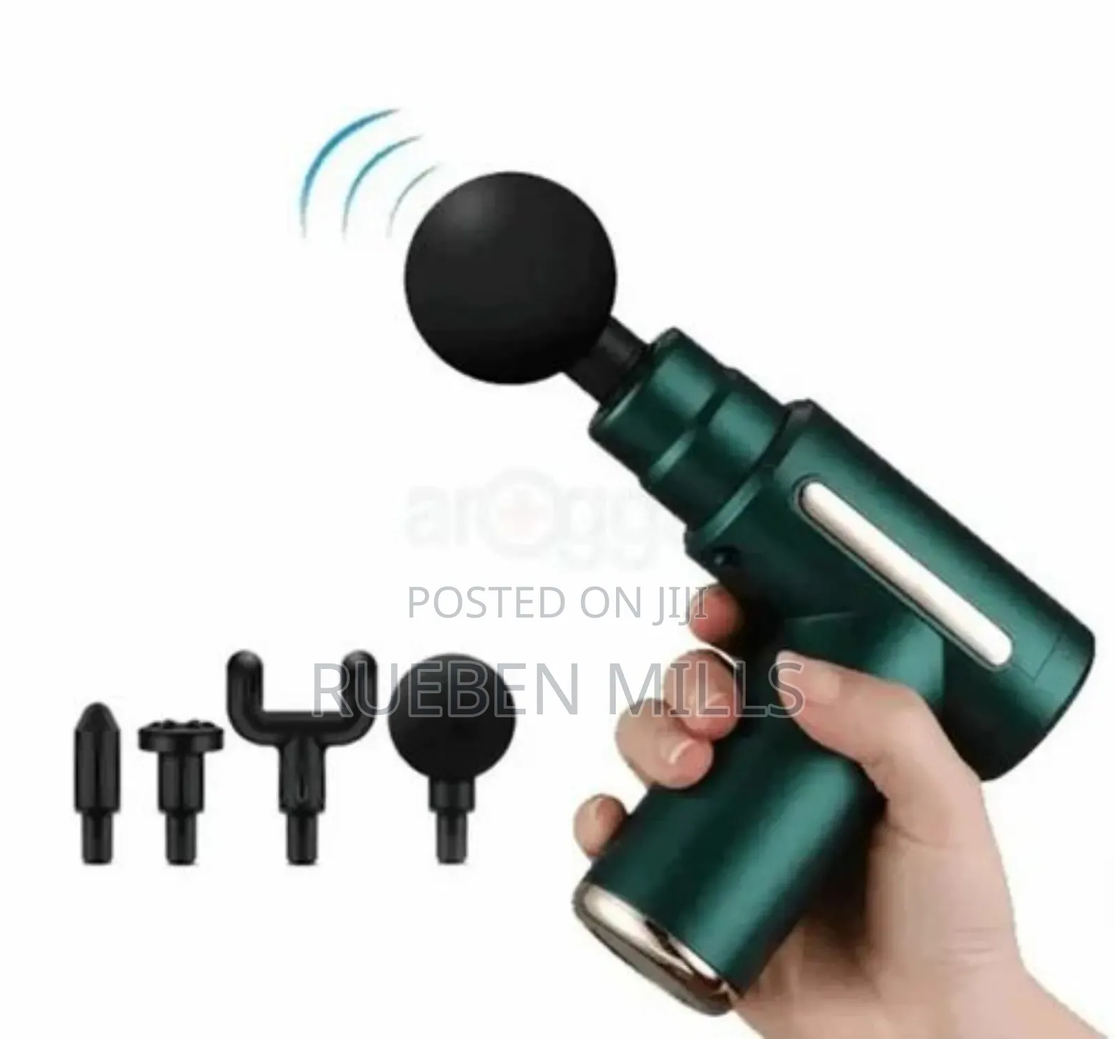 Green Rechargeable Smart Fascial Deep Tissue Massage Gun