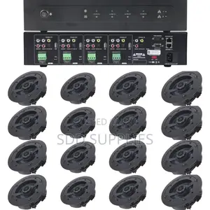 400watt 8ch,4zone Amplifier & 16set 2way Abs Ceiling Speaker