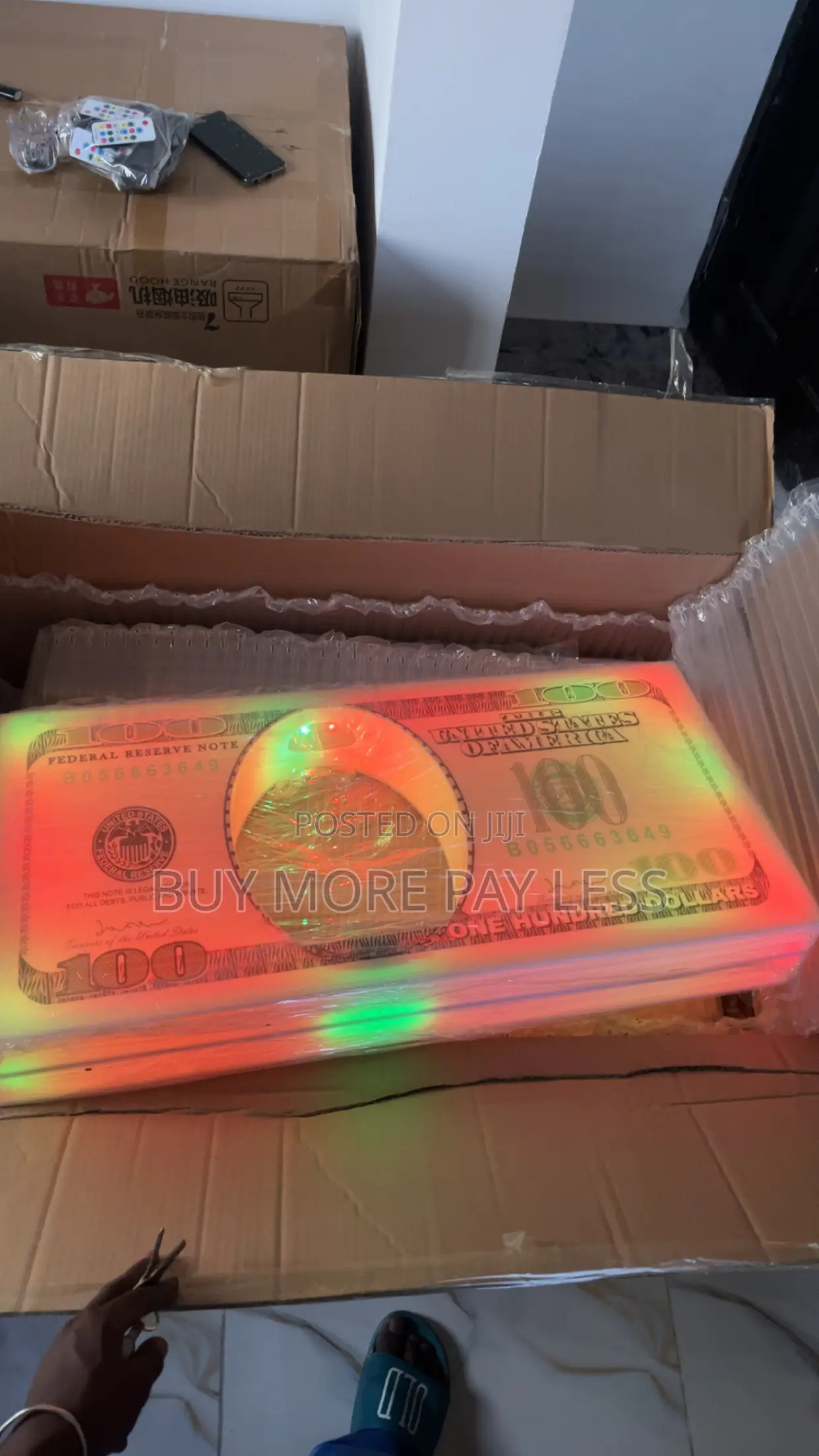 100 Dollar Bill Led Bottle Glorifier
