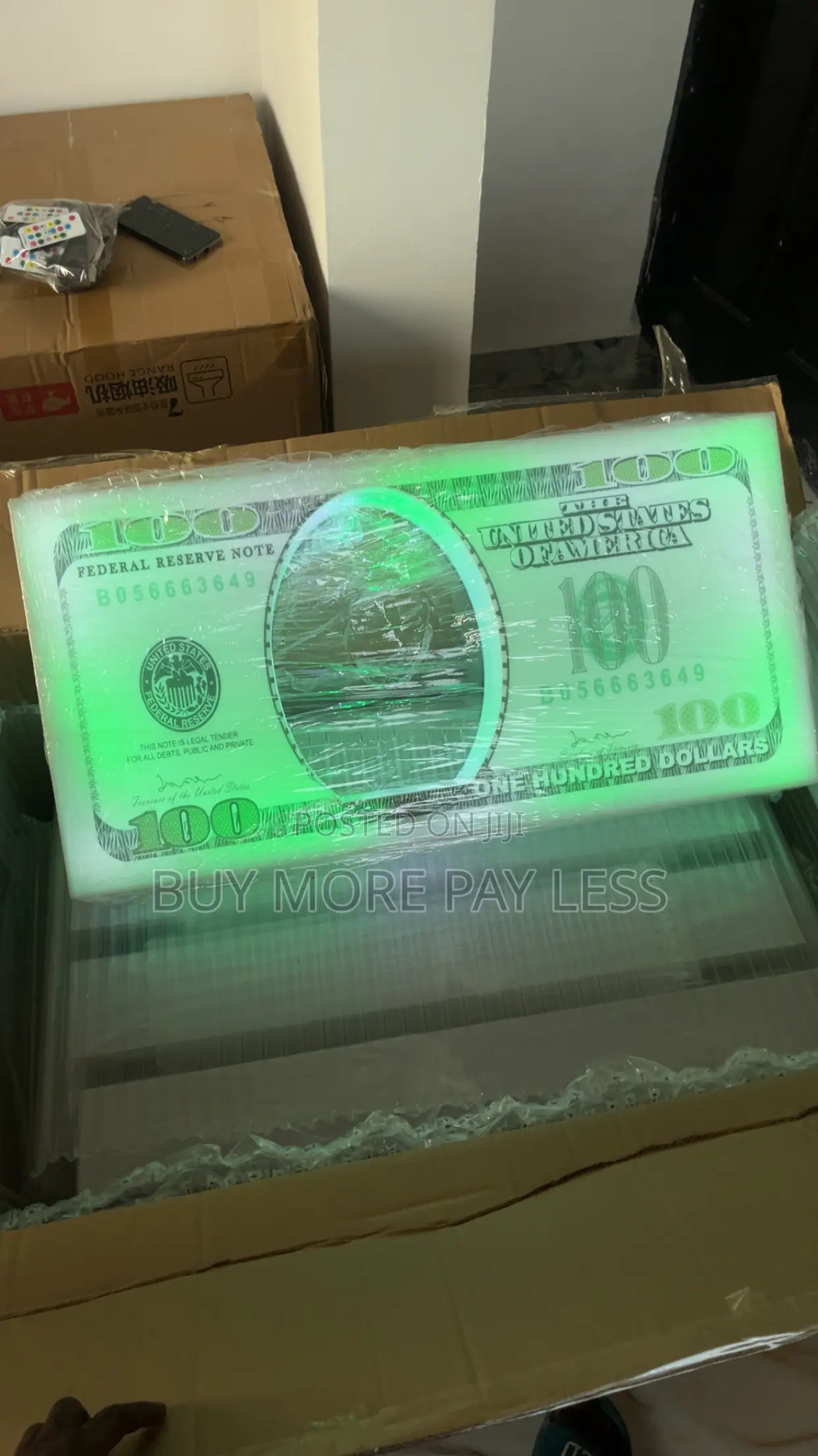 100 Dollar Bill Led Bottle Glorifier